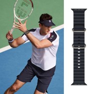 Силиконова каишка за Apple Watch 6/7/8/9/10/SE/ Ultra 1-2 (44/45/46/49 mm) от Tech-Protect IconBand Pro - Черен