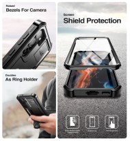 360 градусов калъф за Samsung Galaxy S23 от Tech-Protect Kevlar Pro - Черен