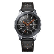 Кожена каишка за Samsung Galaxy Watch (46mm) от Tech-Protect Leather - Черна