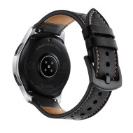 Кожена каишка за Samsung Galaxy Watch (46mm) от Tech-Protect Leather - Черна