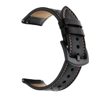 Кожена каишка за Samsung Galaxy Watch (46mm) от Tech-Protect Leather - Черна