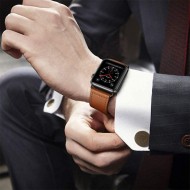 Кожена каишка за Apple Watch 4/5/6/7/8/SE/Ultra 1/2 (44/45/49 mm) от Tech-Protect Leatherfit - Кафяв