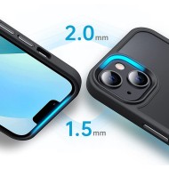 Твърд кейс с MagSafe пръстен за iPhone 12 / 12 Pro от Tech-Protect MagMat - Прозрачен/Черен