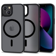 Твърд кейс с MagSafe пръстен за iPhone 13 от Tech-Protect MagMat - Черен мат