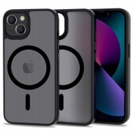 Твърд кейс с MagSafe пръстен за iPhone 13 Mini от Tech-Protect MagMat - Черен мат