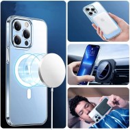 Твърд кейс с MagSafe пръстен за iPhone 13 Pro Max от Tech-Protect MagMat - Прозрачен