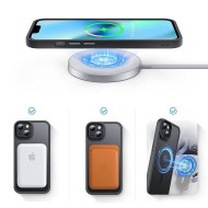 Твърд кейс с MagSafe пръстен за iPhone 14 Pro Max от Tech-Protect MagMat - Прозрачен/Черен