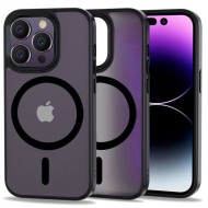 Твърд кейс с MagSafe пръстен за iPhone 14 Pro Max от Tech-Protect MagMat - Черен мат