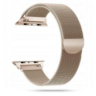 Стоманена верижка за смарт часовник Apple Watch 4/5/6/7/8/9/SE/Ultra (42/44/45/49 mm) от Tech-Protect MilaneseBand - Златиста