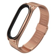 Стоманена верижка за смарт часовник Xiaomi Mi Smart Band 5 / 6 / 6 NFC от Tech-Protect MilaneseBand - Rose Gold