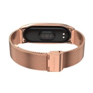 Стоманена верижка за смарт часовник Xiaomi Mi Smart Band 5 / 6 / 6 NFC от Tech-Protect MilaneseBand - Rose Gold