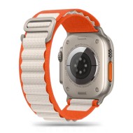 Текстилна каишка за Apple Watch 4/5/6/7/8/9/SE/ Ultra (42/44/45/49 mm) от Tech-Protect Nylon Pro - Оранжев / Mousy