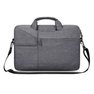Текстилна чанта с джобове за 14 инчов лаптоп от Tech-Protect PocketBag - Тъмносив
