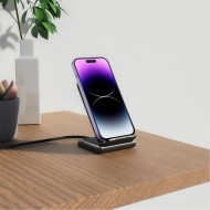 Безжично зарядно устройство със стойка 15W От Tech-Protect S2 - Черно