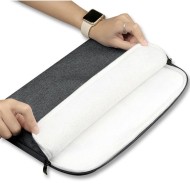 Текстилен калъф за лаптоп 15" - 16" от Tech-Protect Sleeve - Тъмносив