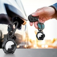 Калъф с карабинер за Apple AirTag от Tech Protect Tpucarbon - Черен