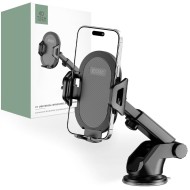 Универсална стойка за автомобил с вендуза от Tech-Protect V1 Universal Windshield & Dashboard - Черна