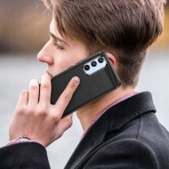 Удароустойчив кейс за Samsung Galaxy A14 4G/5G от Tech-Protect TPUcarbon - Черен