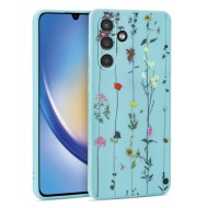 Силиконов кейс за Samsung Galaxy A34 5G от Tech-Protect Mood - Garden Blue