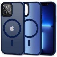 Твърд кейс с MagSafe пръстен за iPhone 12 / 12 Pro от Tech-Protect MagMat - Matte Navy