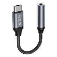 Аудио адаптер USB Type-C към мини жак AUX 3.5мм от Tech-Protect UltraBoost - Черен