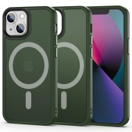 Твърд кейс с MagSafe пръстен за iPhone 13 Mini от Tech-Protect MagMat - Зелен мат