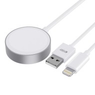 Безжично зарядно устройство 2.5w за Apple Watch + Lightning изход от Tech-Protect UltraBoost - Бяло