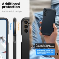 Удароустойчив, твърд кейс за Samsung Galaxy A14 4G/LTE от Spigen Tough Armor - Черен