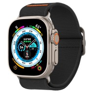 Текстилна каишка за Apple Watch 4 / 5 / 6 / 7 / 8 / SE / Ultra 1/2 (42/44/45/49 mm) от Spigen Fit Lite Ultra - Черен