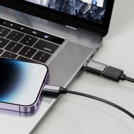 Преходник Lightning към USB OTG от Tech-Protect UltraBoost Adapter - Черен