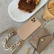 Силиконов калъф с връзка за Samsung Galaxy A14 4G/5G от Tech-Protect Icon Chain - Бежов