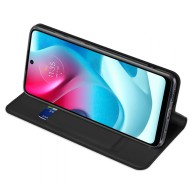 Кожен тефтер за Motorola Moto G60s от Dux Ducis Skin Pro - Черен