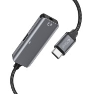 Адаптер USB-Type C към USB-Type C и жак AUX 3.5mm от Tech-Protect Ultraboost adapter - Черен