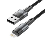 Кабел за зареждане USB-A / Lightning с 12W / 2.4A от Tech-Protect Ultraboost 25см - сив