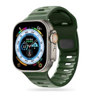 Силиконова каишка за часовник Apple Watch 6/7/8/9/10/SE/Ultra 1-2 (44/45/46/49 mm) от Tech-Protect IconBand Line - Army Green