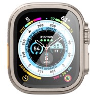 Стъклен протектор с рамка за Apple Watch Ultra 1/2 (49mm) от Spigen Glas.TR Slim Pro - Titanium
