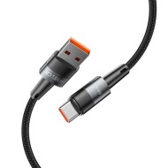 Кабел за зареждане USB-A / USB-C с 66W / 6A от Tech-Protect Ultraboost 100см - сив