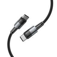 Кабел за зареждане USB-C / USB-C с PD 60W / 3A от Tech-Protect Ultraboost 100см - сив