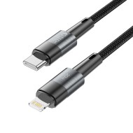 Кабел за зареждане USB-C / Lightning с PD 20W / 3A от Tech-Protect Ultraboost 200см - сив