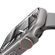 Кейс с протектор за Apple Watch 7 / 8 / 9 (45mm) от Tech-Protect Defense360 - Черно/Оранжево