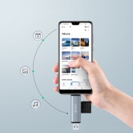 Четец на карти с USB-C / USB-A 3.0 – Tech-Protect UltraBoost - Сив