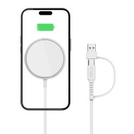 Безжично зарядно устройство MagSafe от Tech-Protect QI15W-A25 - Бяло