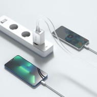 Зарядно за IOS и Android с PD65W / QC3.0 от Tech-Protect C65W - Черно