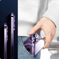 Твърд кейс с MagSafe и протектор за камерата на iPhone 11 от Tech-Protect MagShine - Черен