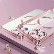 Твърд кейс с MagSafe и протектор за камерата на iPhone 14 Pro от Tech-Protect MagShine - Лилав