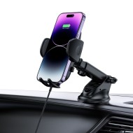 Стойка за автомобил с безжично зареждане 15W от Tech Protect CM15W-V1 - Черна