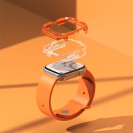 Удароустойчив кейс за Apple Watch 4/5/6/7/8/SE (44/45 мм) от Ringke Fusion Bumper - Черен