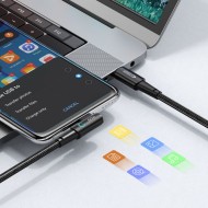 Кабел за зареждане USB-V / USB-C 60W 6A 100 см от Tech Protect Ulstraboost "L" - Сив