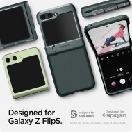 Удароустойчив кейс за Samsung Galaxy Z Flip 5 от Spigen Tough Armor Pro - Abyss Green