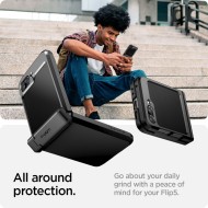 Удароустойчив кейс за Samsung Galaxy Z Flip 5 от Spigen Tough Armor Pro - Черен